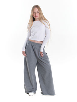 Лонгслив трикотажный спортивный с вырезом для пальца 22-7695 черный - Mini maxi фото 30