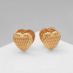 Серьги металл Аккорд орнамент, цвет золото