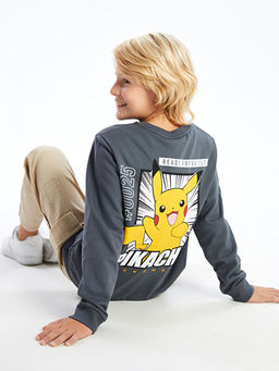 Bisiklet Yaka Pikachu Bask?l? Erkek ?ocuk Sweatshirt - Waikiki фото 4