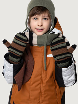 Варежки 14з17025 черный/полынь