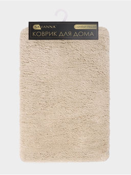 Коврик Savanna, 4060 см, ворс 2 см, микрофибра, бежевый  фото 6