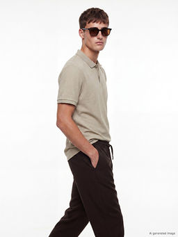 Standart Fit Polo Yaka Selanik Erkek Ti??rt