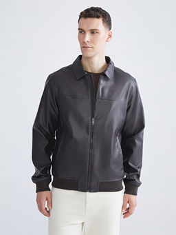 Standart Kal?p Erkek Deri G?r?n?ml? Mont