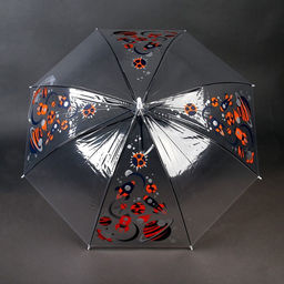 Зонт детский Космос полуавтомат прозрачный, d=90см - Funny toys фото 5