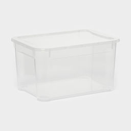 Ящик для хранения «Кристалл XS Plus», 16 л, 38.9×27.5×21.5 см, с крышкой, прозрачный