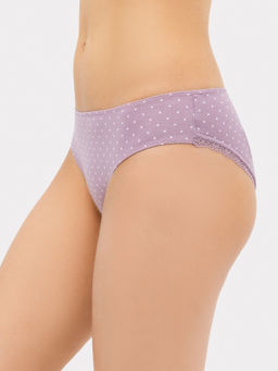 Цена за 2 штуки! Трусы женские классические фиолетовые в горошек горошек на морском тумане 412429 - Mark formelle фото 4