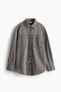 Camisa denim de corte holgado - H&m фото 8