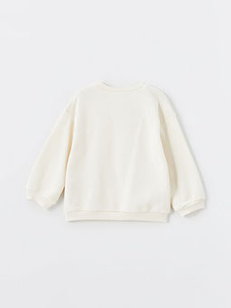 Bisiklet Yaka Uzun Kollu Nak??l? K?z Bebek Sweatshirt - Waikiki фото 3