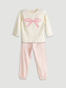 Kurdele Detayl? K?z ?ocuk Pijama Tak?m