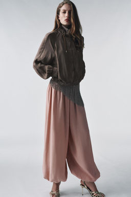 ZW COLLECTION FLOWING GATHERED TROUSERS - Zara фото 8