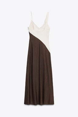 CONTRAST MIDI DRESS - Zara фото 9