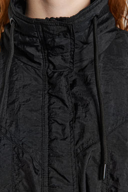 Siyah Oversize Su Itici Yagmurluk Ince Mont TWOAW24MO00303