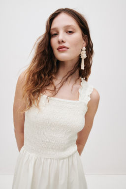 Vestido fruncido en popelina - H&m фото 7