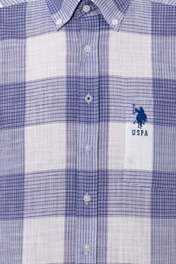 U. S. Polo Assn / Мужская синяя рубашка с коротким рукавом - U.s. polo assn фото 18