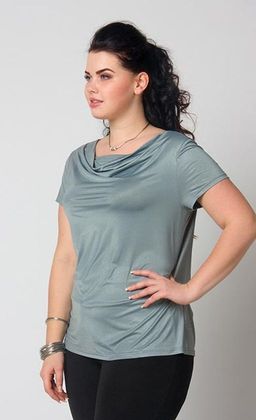 2706/8 блуза Из тонкого шелковистого трикотажа с пайетками цвета черный/серебро - Ckc collections фото 25