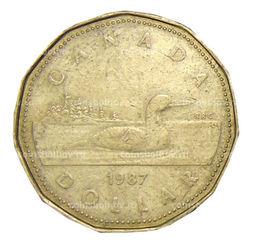 Монета 1 доллар 1987 года Канада