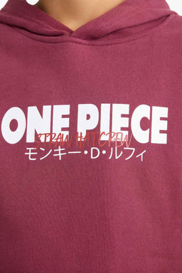 %100 Pamuk One Piece Kap__onlu __i Yumu_ak T_yl_ S_rt Bask_l_ Sweatshirt Erkek _ocuk - Defacto фото 5