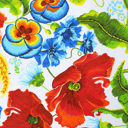 "Вышивка" Скатерть-дорожка на стол набивная 50х148см, 231г/м2, хлопок 100%, "Домашняя мода" (Россия)