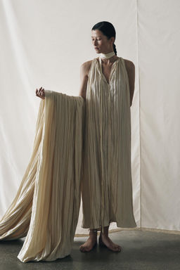 ZW COLLECTION FLOWING CRINKLE-EFFECT DRESS - Zara фото 3