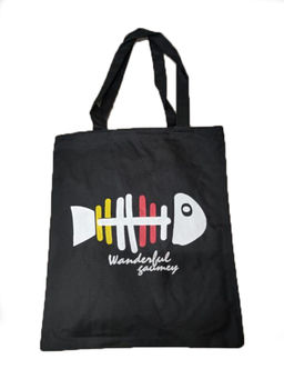 Сумка шоппер черная с цветными принтами в ассортименте - Storyland фото 3