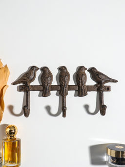 Крючки декоративные чугун "Пять птиц" 27,5х13х4,5 см