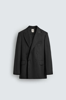 BLAZER CRUZADA TRAJE 100% LANA / Negro - Zara фото 7
