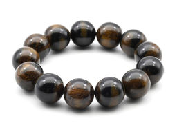 Браслет из полимера шарик 18мм цв.кофейный