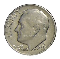 1 дайм (10 центов) 1968 года D США