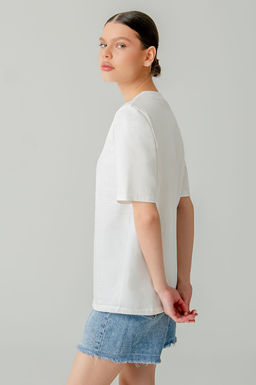 Арт. 3-1156 Футболка женская 44-50 (4 шт) Цвет:молочный - Калинка фото 15