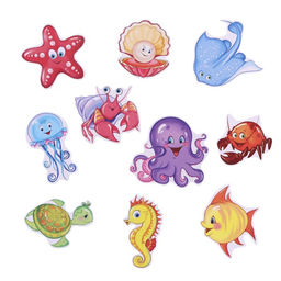Набор для оформления «Весёлые морские обитатели», 10 деталей, 14.5×14.5 см