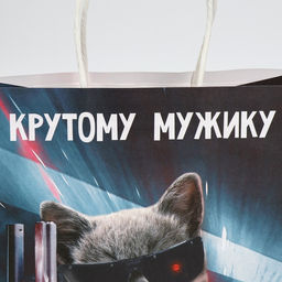 Пакет подарочный Мужику, 22 х 22 х 11 см - Дарите счастье фото 4