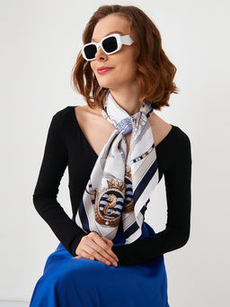 Большой, мягкий, тонкий и очень нежный двусторонний платок с рисунком. - Tantino фото 8