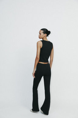 INTERLOCK BELL BOTTOM TROUSERS - Zara фото 4