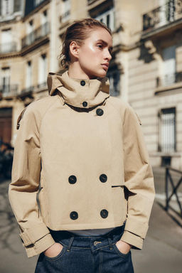 SHORT HOODED TRENCH COAT - Zara фото 2