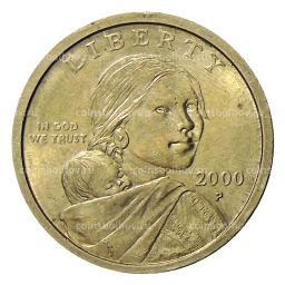 1 доллар 2000 года P США Сакагавея  Парящий Орел