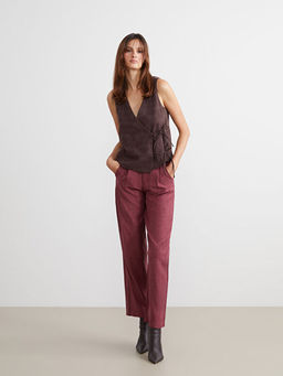 V Yaka Nak??l? Kad?n Yelek