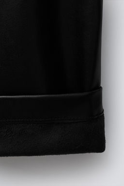 FAUX LEATHER TROUSERS WITH BOWS - Zara фото 4