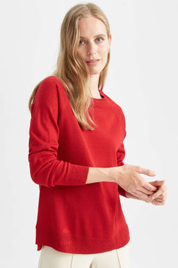 Relax Fit Bisiklet Yaka Triko Kazak - Defacto фото 12