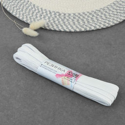 Цена за 2 шт. Резинка вязаная, 10 мм, 10±0.5 м, белая