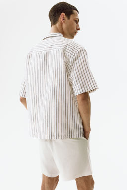 Pantal?n corto en mezcla de lino Relaxed Fit - H&m фото 11
