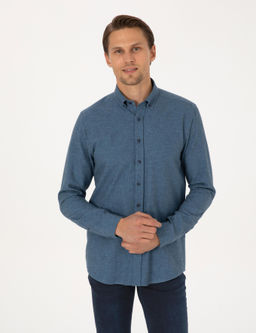 Mavi Slim Fit Uzun Kollu G_mlek