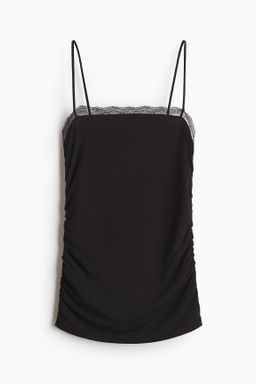 Top de tirantes finos con ribete de encaje - H&m фото 2