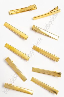 Зажим металлический 5,5 см (50 шт) SF-3168, золото