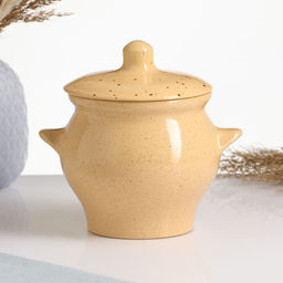 Горшочек для запекания Борисовская керамика «Каракум», 650 мл, 12×12 см, жёлтый