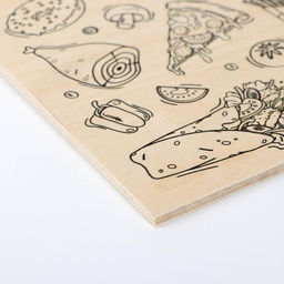 Доска разделочная «Вкусняшки», 18 × 28 × 0,6 см