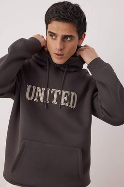 Lacivert Oversize/ Genis Kesim Aplike Nak?sl? Sweatshirt TMNAW26SW00056 - Trendyolmilla фото 14