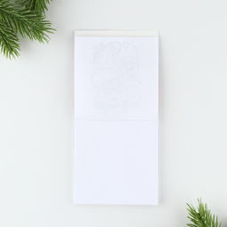 Подарочный набор новогодний, блокнот-раскраска и восковые мелки Волшебный единорог