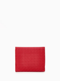 Кошелёк женский на кнопке, 11?1?10 см, комбинированный, красный