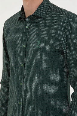 Мужская зеленая рубашка с длинным рукавом Неожиданная скидка в корзине - U.s. polo assn фото 7