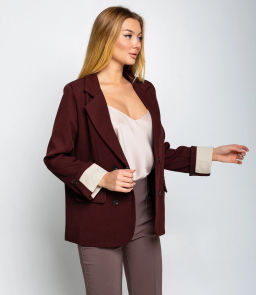 Пиджак #КТ8999, тёмно-бордовый - Dommod фото 2